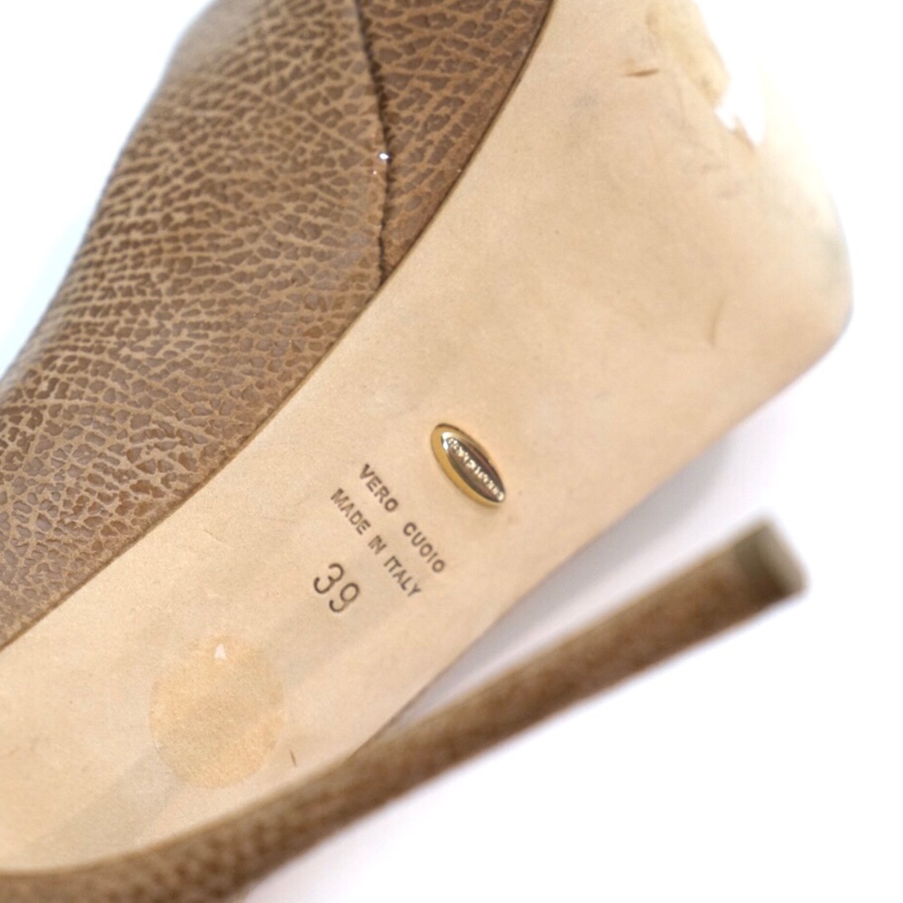 Sergio Rossi Nude Peep Toe High Heels - Picture 6 of 8
